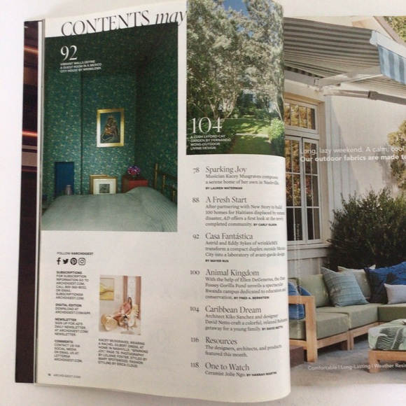 ARCHITECTURAL DIGEST MAGAZINE MAY 2022 NWT - Picture 6 of 7